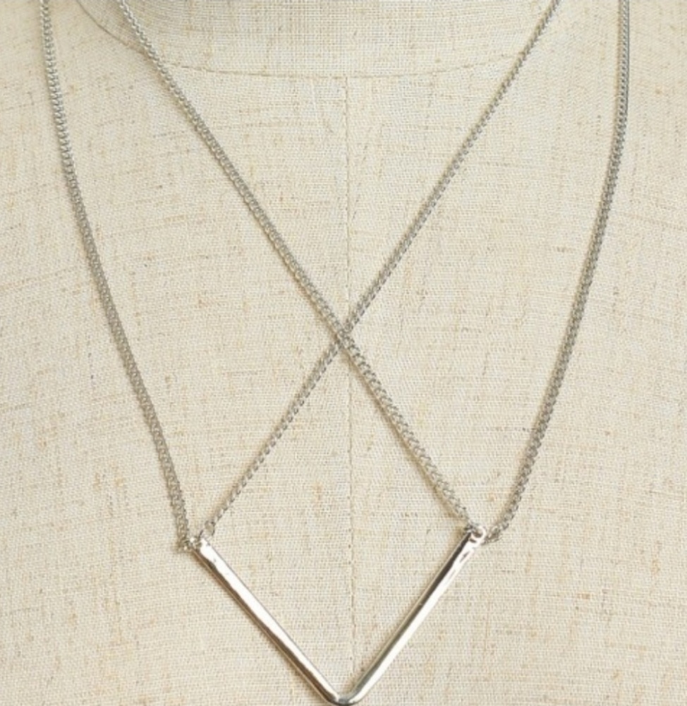 Crossed Dropped Necklace - Picture 2 of 4